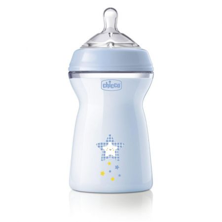 CHICCO - Láhev kojenecká Natural Feeling 330 ml chlapec 6m+