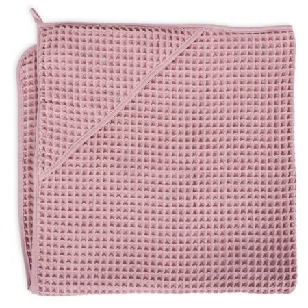 CEBA - Osuška s kapucí Froté Waffle Line 100x100 Silver Pink