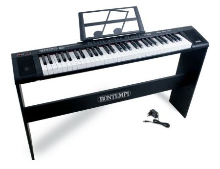 BONTEMPI - Digitální piano s 61 klávesami po celé šířce s dřevěnýma nohama