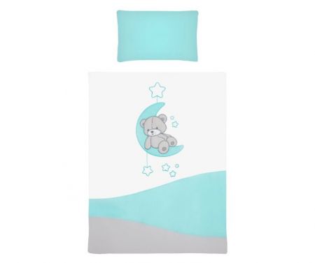 BELISIMA - 5-dílné ložní povlečení Teddy Bear 90/120 tyrkysové