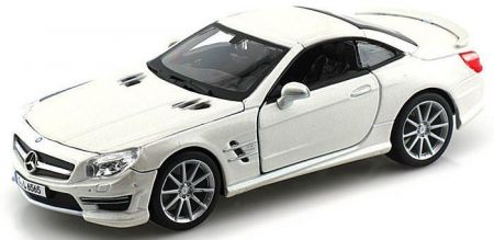 BBURAGO - Mercedes-Benz SL65 AMG Hardtop 1:24 White PLUS