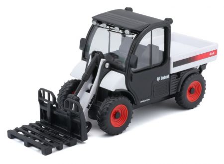 BBURAGO - BOBCAT Toolcat 5600 W / PALLET FORK WHITE & BLACK Diecast