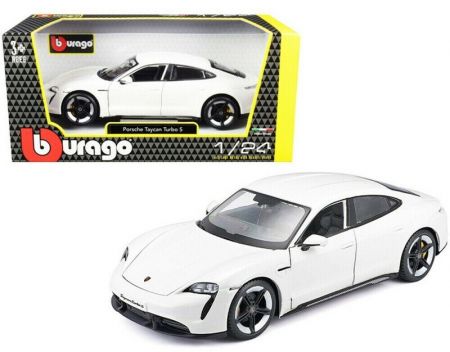 BBURAGO - 1:24 Porsche Taycan Turbo S 2019 Carrara White