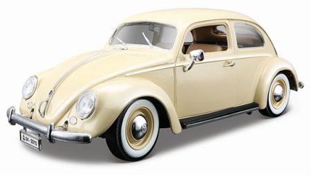 BBURAGO - 1:18 VW KAFER-BEETLE 1955 BEIGE