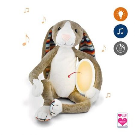 ZAZU Králíček BO - plyšové noční světlo s melodiemi