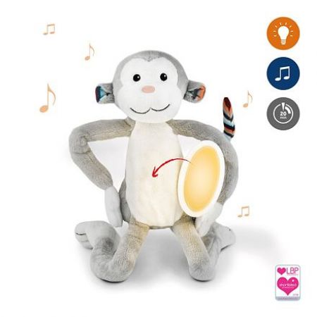 ZAZU Opička MAX - plyšové noční světlo s melodiemi
