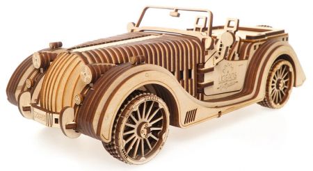 UGEARS - 3D dřevěné mechanické puzzle VM-01 Auto (roadster)