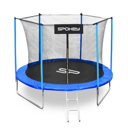 SPOKEY - JUMPER II Trampolína černo-modrá, průměr 305 cm, včetne ochranné sítě a žebříku