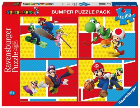 RAVENSBURGER - Super Mario 4x100 dílků