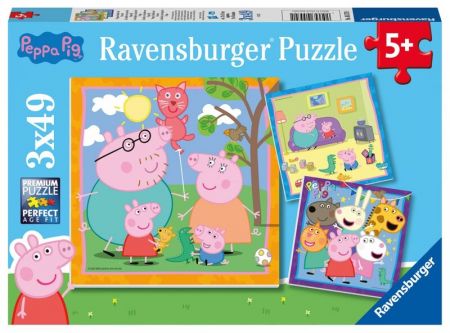 RAVENSBURGER - Prasátko Peppa 3x49 dílků