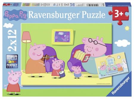 RAVENSBURGER - Prasátko Peppa 2x12 dílků