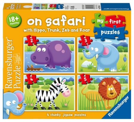 RAVENSBURGER - Moje První Puzzle Na Safari 2/3/4/5 Dílků