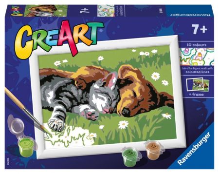 RAVENSBURGER - CreArt Spící pes a kočka