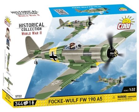 COBI - 5722 II WW Focke-Wulf Fw 190 A5, 1:32, 340 k, 1 f