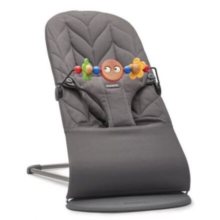 Ergonomické lehátko BabyBjörn Balance Bliss cotton s hračkou Googly Eyes šedé