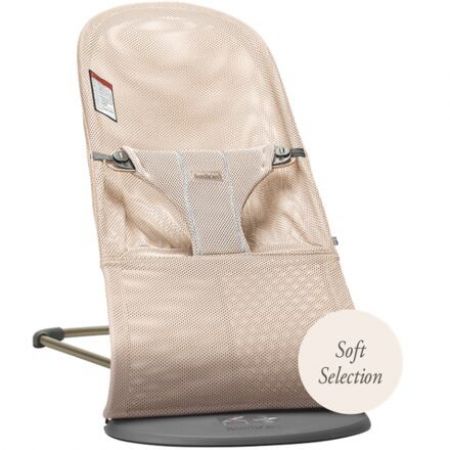 Ergonomické lehátko BabyBjörn Bliss Mesh světle růžové