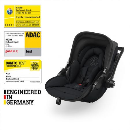 KIDDY Autosedačka Evoluna i-size 2 + Isofix základna 40-83 cm Midnight Black