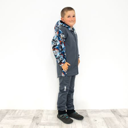 ESITO Dětská softshellová bunda Snowboard vel. 116 - 128 - šedá / 122