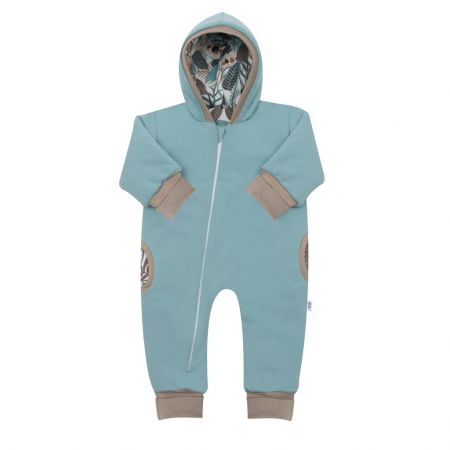 Zateplený jarní overal s kapucí New Baby Spring mint 80 (9-12m)