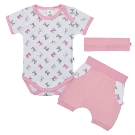 3-dílná letní bavlněná souprava New Baby Perfect Summer růžová 80 (9-12m)