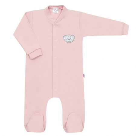 Kojenecký bavlněný overal New Baby BrumBrum old pink 80 (9-12m)