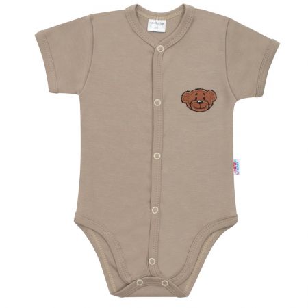 Kojenecké bavlněné celorozepínací body New Baby BrumBrum latte 68 (4-6m)