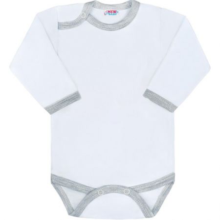 Kojenecké body New Baby s šedým lemem 80 (9-12m)