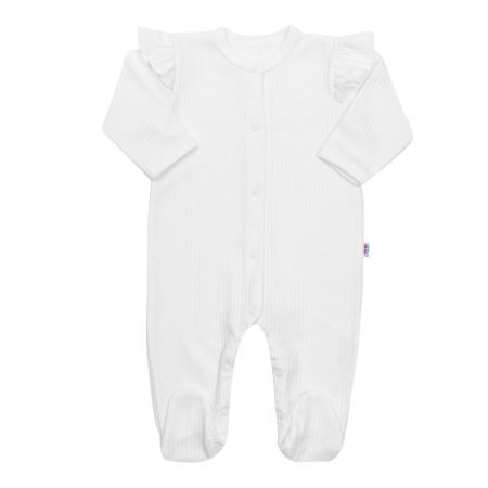 Kojenecký bavlněný overal New Baby Practical bílý holka 80 (9-12m)