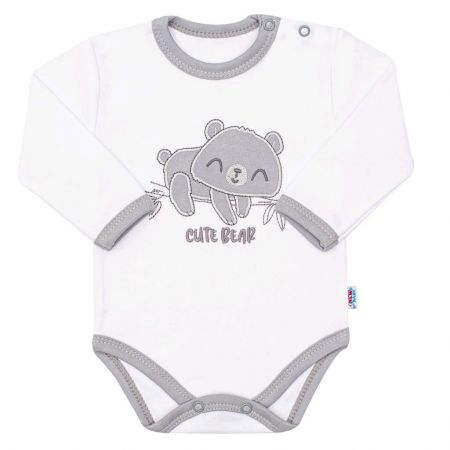 Kojenecké bavlněné body s dlouhým rukávem New Baby Cute Bear 86 (12-18m)