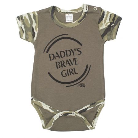 Kojenecké body s krátkým rukávem New Baby Army girl 92 (18-24m)