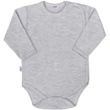 Kojenecké celorozepínací body New Baby Classic II šedé 74 (6-9m)