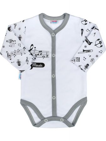 Kojenecké body celorozepínací New Baby Music 56 (0-3m)