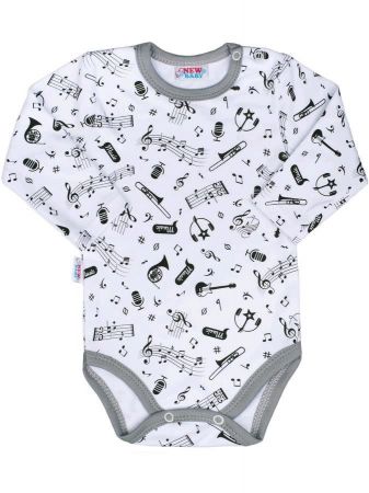 Kojenecké body s dlouhým rukávem New Baby Music 80 (9-12m)