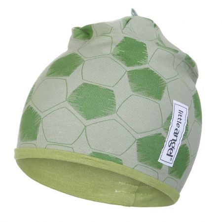 Little Angel Čepice podšitá Outlast® - zelená fotbal/zelená matcha Velikost: 4 | 45-48 cm