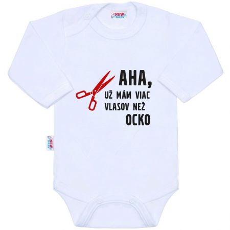 Body s potiskem New Baby Viac vlasov než ocko 50