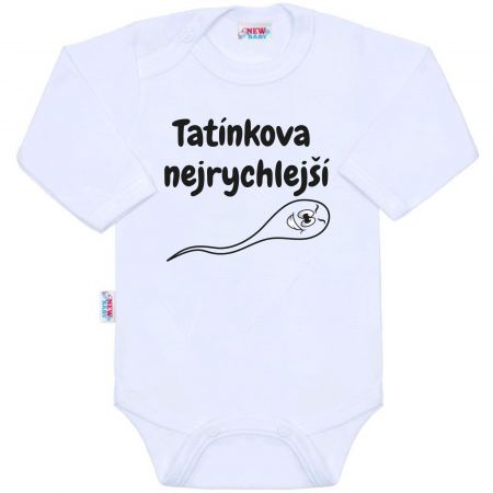 Body s potiskem New Baby Tatínkova nejrychlejší 74 (6-9m)