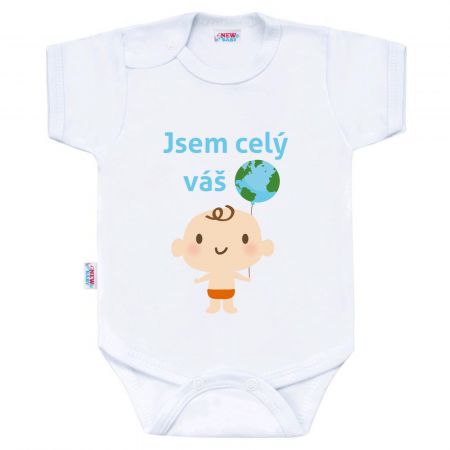 Body s potiskem New Baby Jsem celý váš svět 50