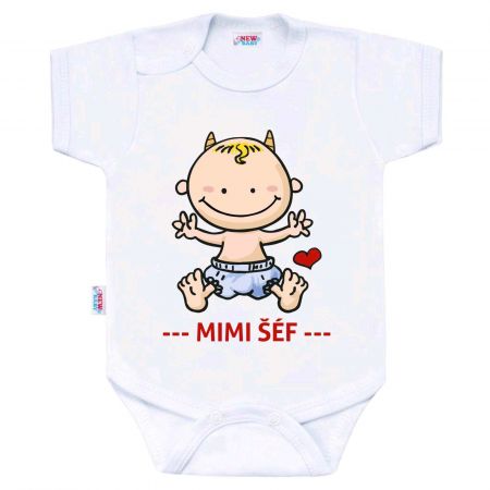 Body s potiskem New Baby MIMI ŠÉF 68 (4-6m)