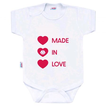 Body s potiskem New Baby MADE IN LOVE 80 (9-12m)