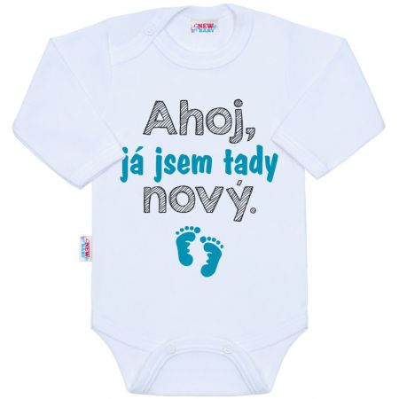 Body s potiskem New Baby Ahoj, já jsem tady nový. 56 (0-3m)