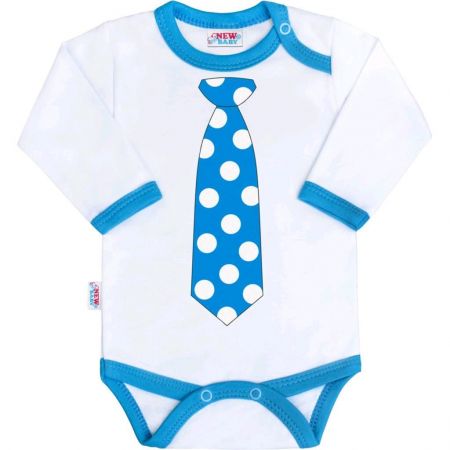 Body s potiskem New Baby s tyrkysovou kravatou 74 (6-9m)