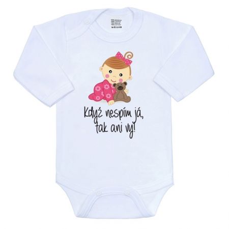 Body s potiskem New Baby Když nespím já, tak ani vy 68 (4-6m)