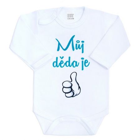 Body s potiskem New Baby Můj děda je jednička 86 (12-18m)