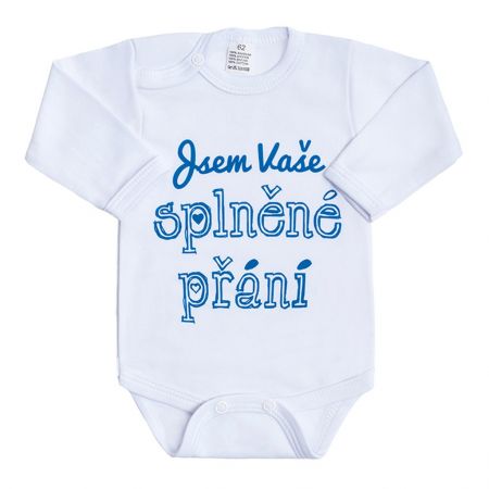 Body s potiskem New Baby Jsem Vaše splněné přání 62 (3-6m)