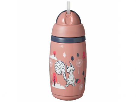 Tommee TIPPEE netekoucí termohrnek Superstar s brčkem 266ml  12m+ Pink