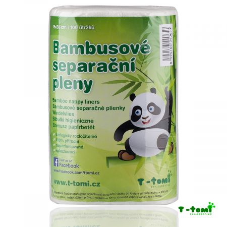 Bambusové separační pleny 100ks, T-tomi