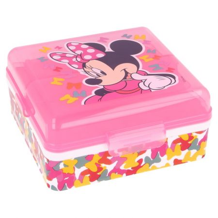 STOR - Dělený plastový box na svačinu MINNIE MOUSE, 51183