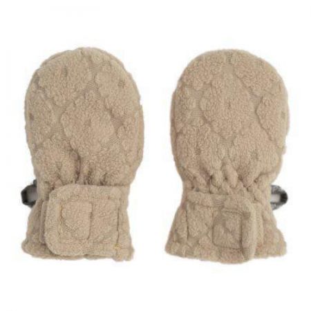 Lodger Mittens Folklore Fleece Beige 0 - 12 měsíců