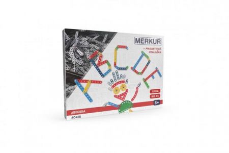 MERKUR TOYS Merkur Abeceda + magnetická podložka 616 ks 