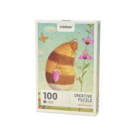 Mideer Kreativní puzzle 100 ks Včelka v klobouku